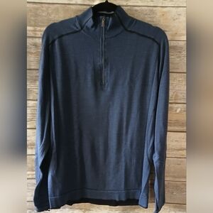 Men's Classic Blue Quarter Zip, Smartwool, Wool Blend